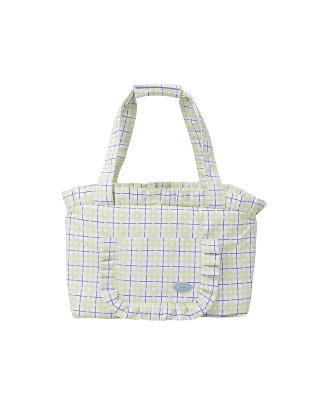 Travel Bag Green Checked 42x20x30cm